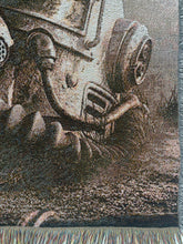 Load image into Gallery viewer, Fallout power armour woven cotton tapestry blanket detail
