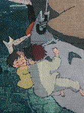 Load image into Gallery viewer, Satsuki and Mei design detail on Totoro tapestry blanket