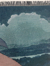 Load image into Gallery viewer, Clouds and fringed edge on Totoro woven throw