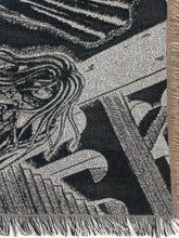 Load image into Gallery viewer, Berserk God Hand woven tapestry blanket artwork and weave detail 1
