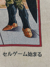 Load image into Gallery viewer, Dragon Ball Goku and Perfect Cell woven tapestry blanket detail
