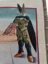 Load image into Gallery viewer, Dragon Ball Goku and Perfect Cell woven tapestry blanket detail

