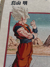 Load image into Gallery viewer, Dragon Ball Goku and Perfect Cell woven tapestry blanket detail
