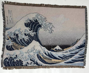 The Great Wave off Kanagawa Tapestry Blanket