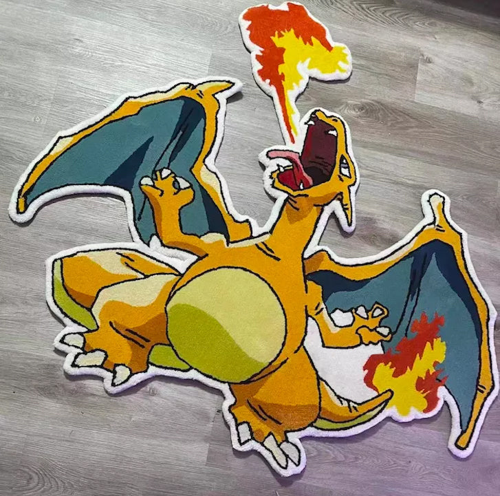 Charizard Hand-Tufted Rug – Eyes of Akuma
