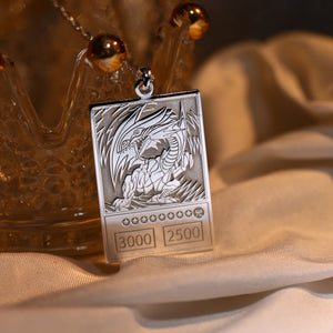 Silver/ Gold Blue-Eyes White Dragon Pendant & Chain